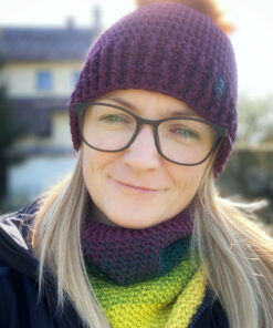 Alternative view of Komplet Czapka + Komin Burgund